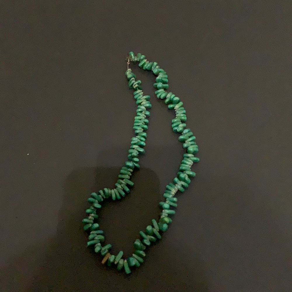 Teal Popcorn Necklace